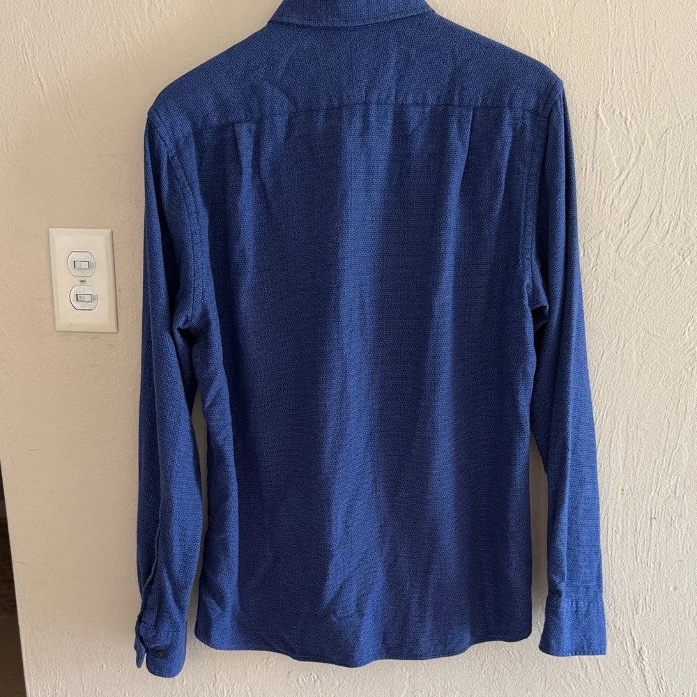 Charles Tyrwhitt Slim Fit Men's Deep Blue Casual Shirt Medium - Picture 4 of 6